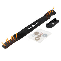 Arnold blade center hole with included sizers showing universal fit