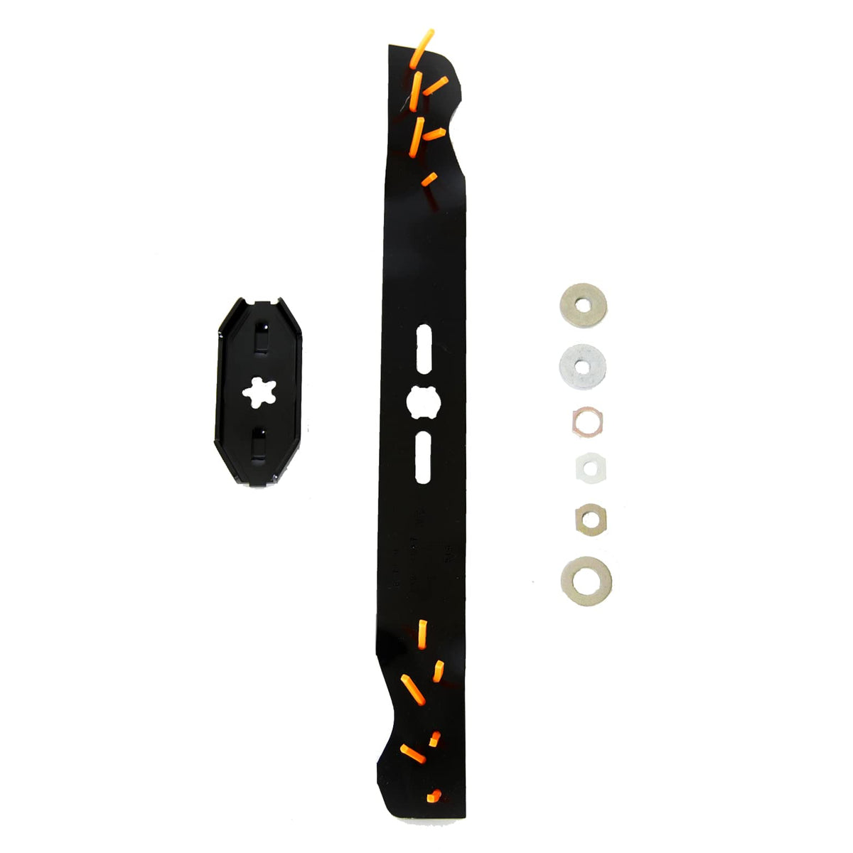 Arnold replacement blade front view showing full cutting profile and fit