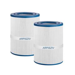 Arpisziv spa filter front view showing two-pack and clear labeling, ensures correct replacement