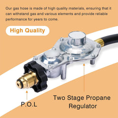 ArrogantF hose length laid out 24ft for safer tank distance and flexibility