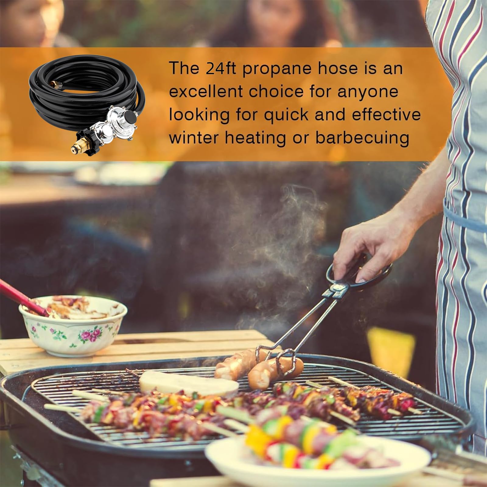 ArrogantF outdoor camping setup showing versatile use with grill and heater