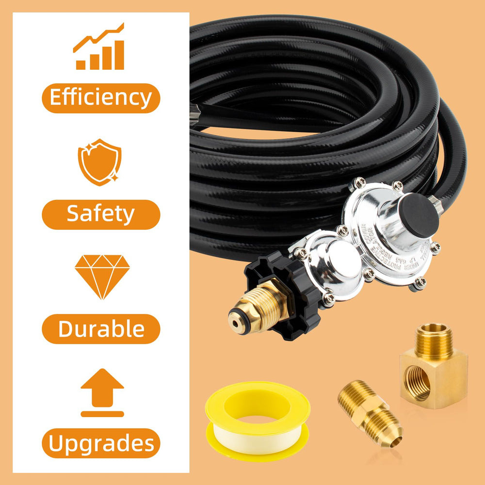 ArrogantF POL regulator attached to propane tank for easy tank hookup