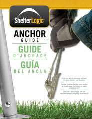 Arrow auger installed at a shed corner illustrating stability and reduced uplift risk