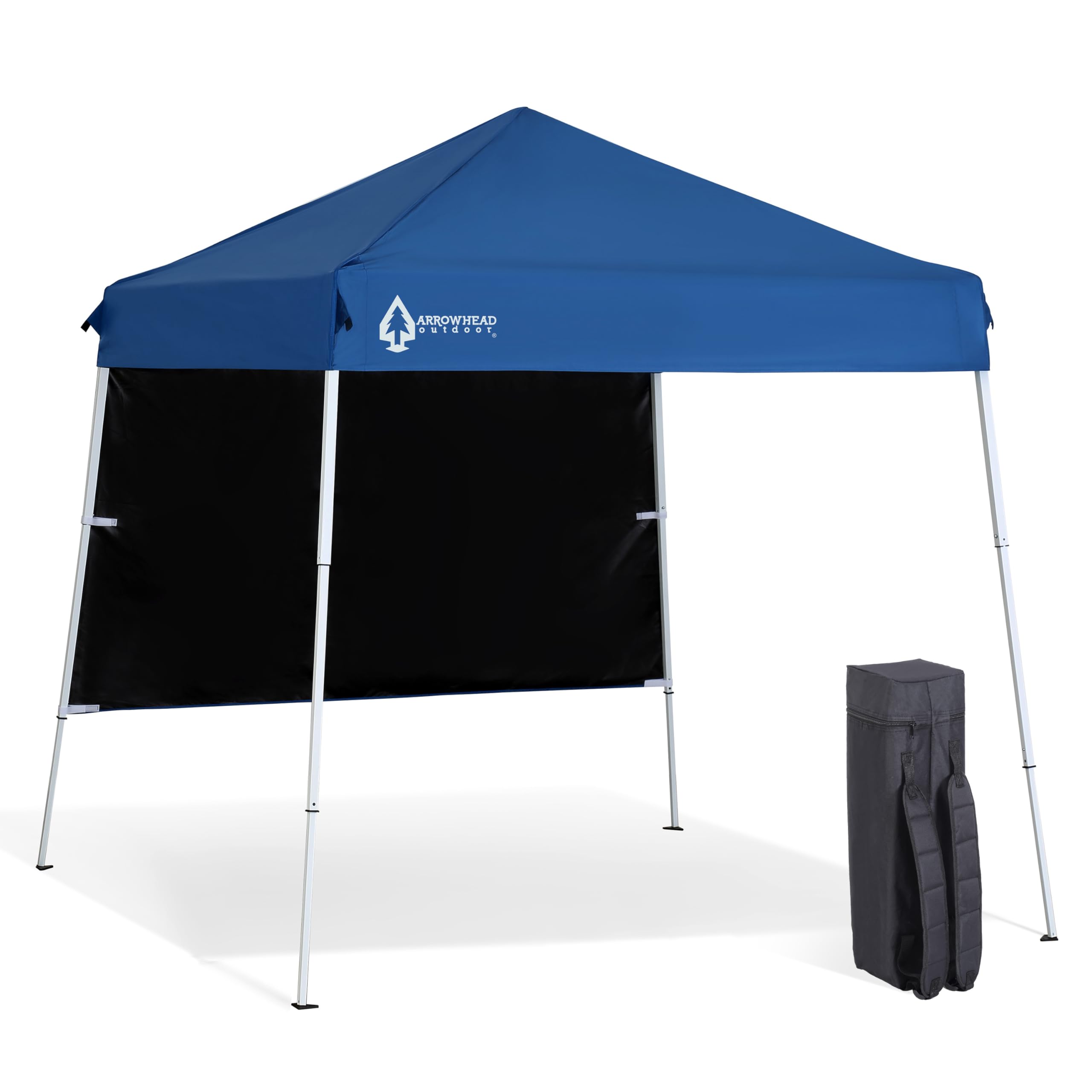 ARROWHEAD OUTDOOR front view showing quick pop-up shade and compact footprint