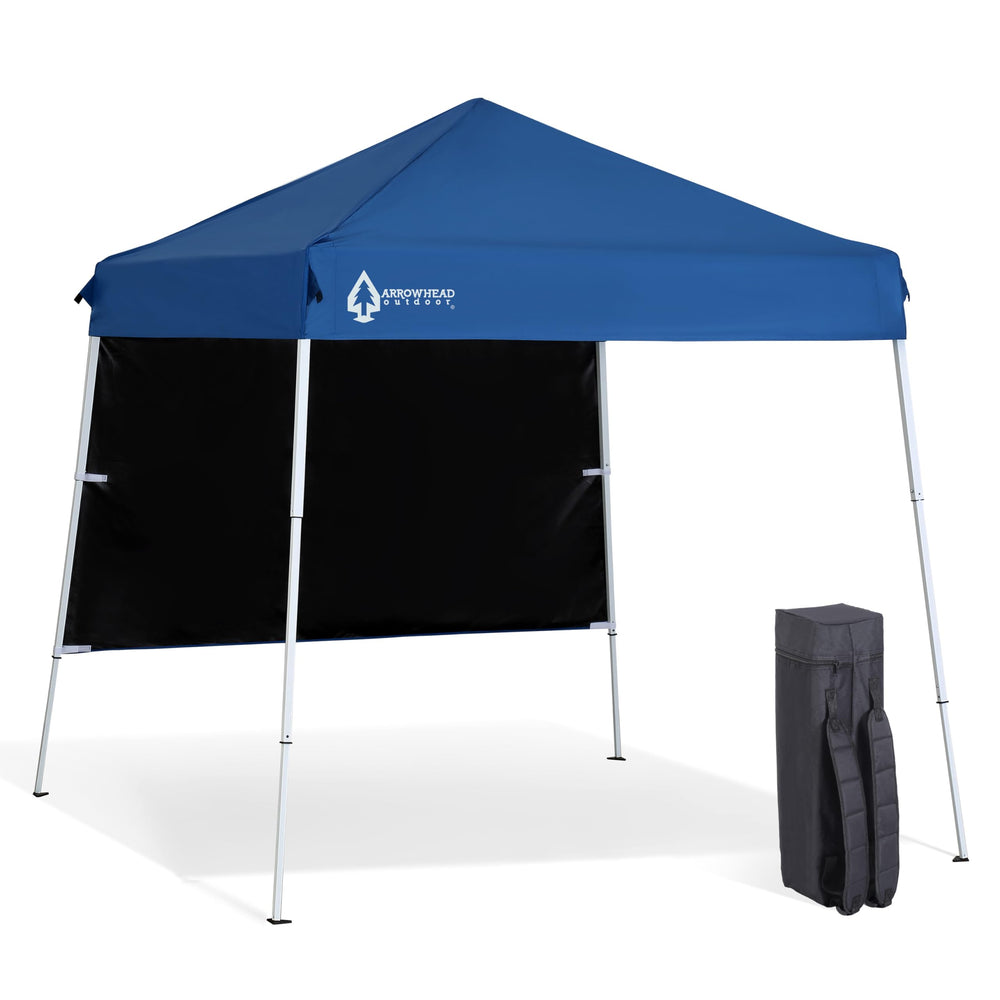 ARROWHEAD OUTDOOR front view showing quick pop-up shade and compact footprint