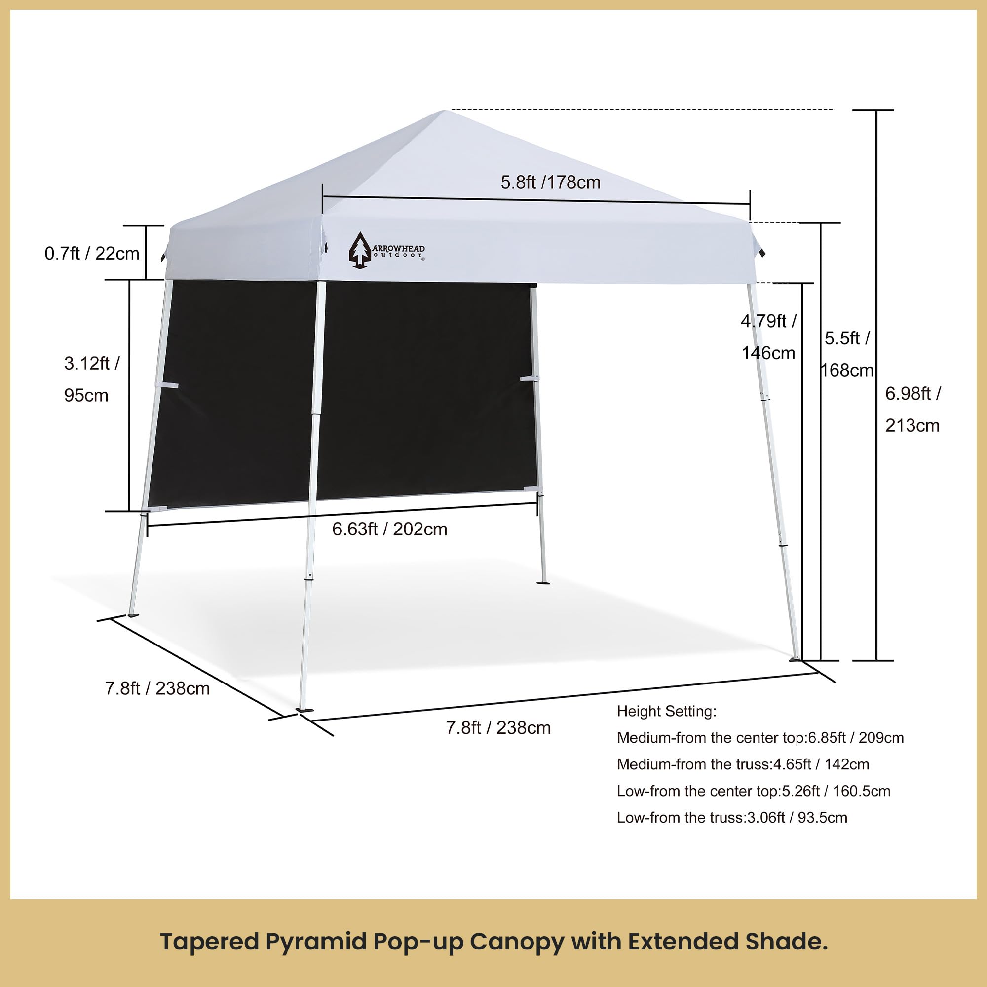 ARROWHEAD OUTDOOR interior with blackout fabric illustrating cooler, darker resting space