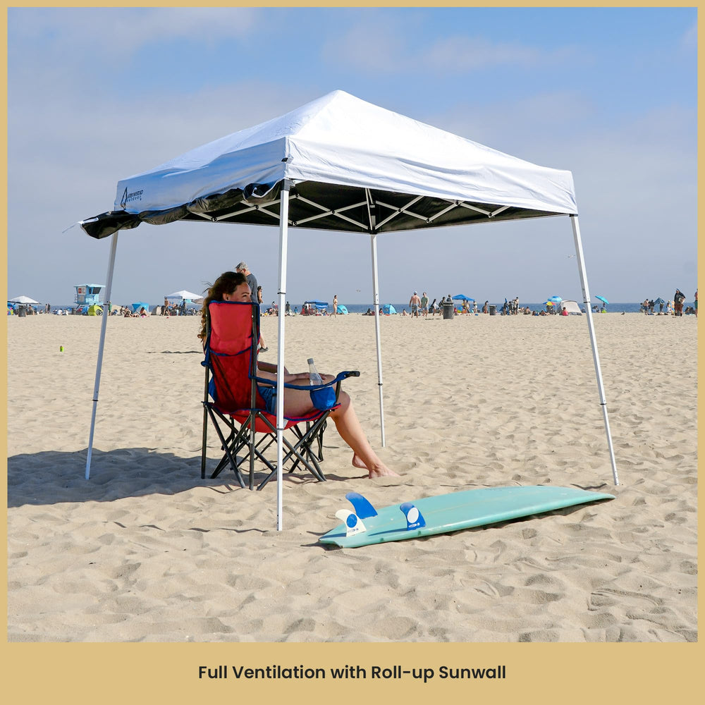 ARROWHEAD OUTDOOR open canopy showing shade coverage and reflected sunlight