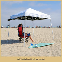 ARROWHEAD OUTDOOR open canopy showing shade coverage and reflected sunlight