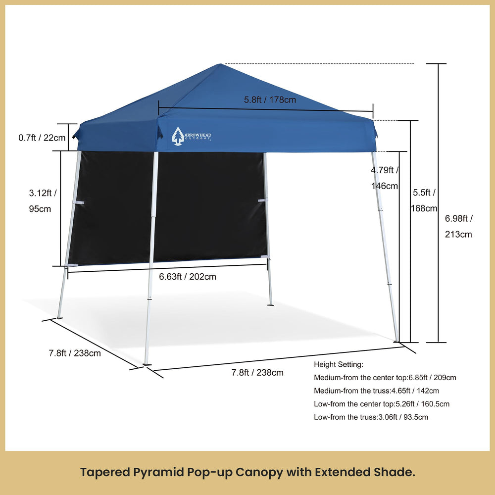 ARROWHEAD OUTDOOR folded canopy packed in car trunk for easy storage