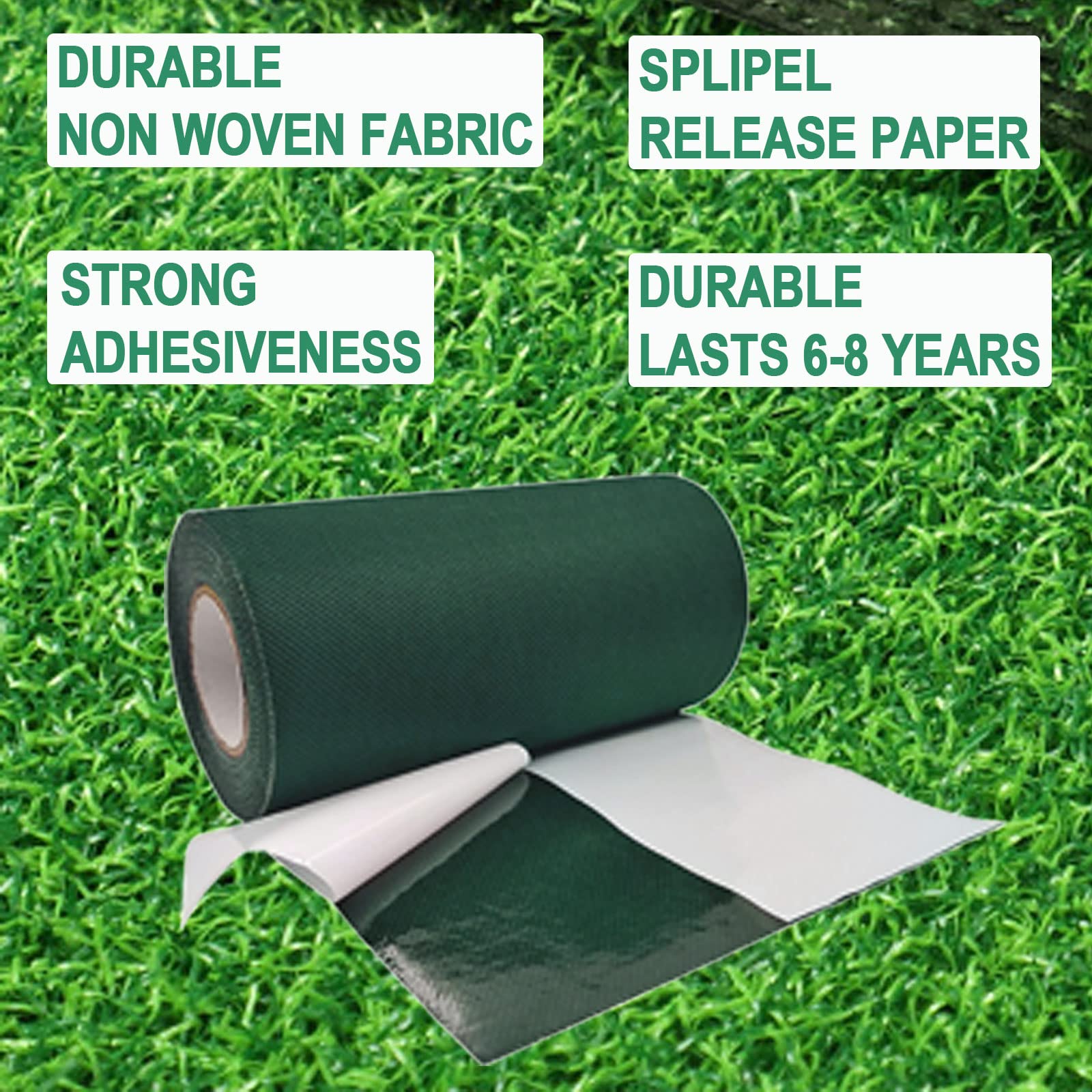 ARRYNTHEON tape beside ruler to show 6-inch width and 65.6-foot roll length