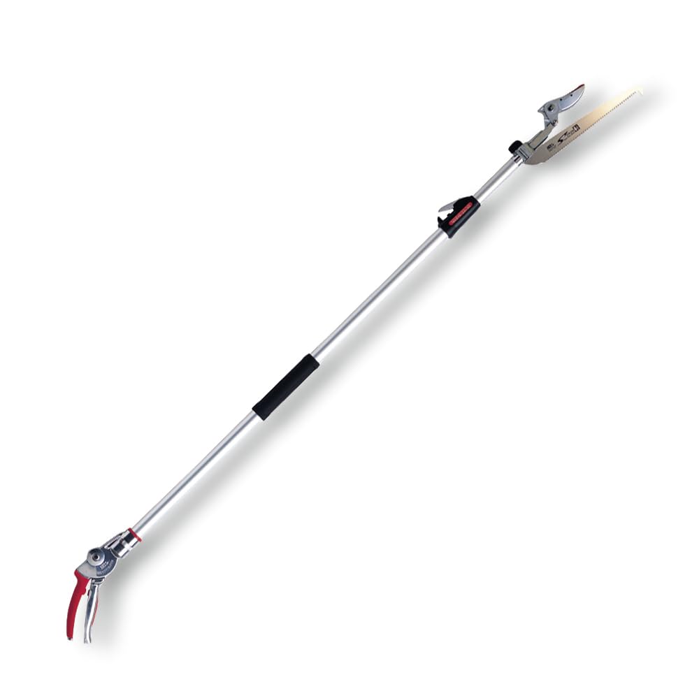 ARS pruner front overview showing full pole and head for easy handling