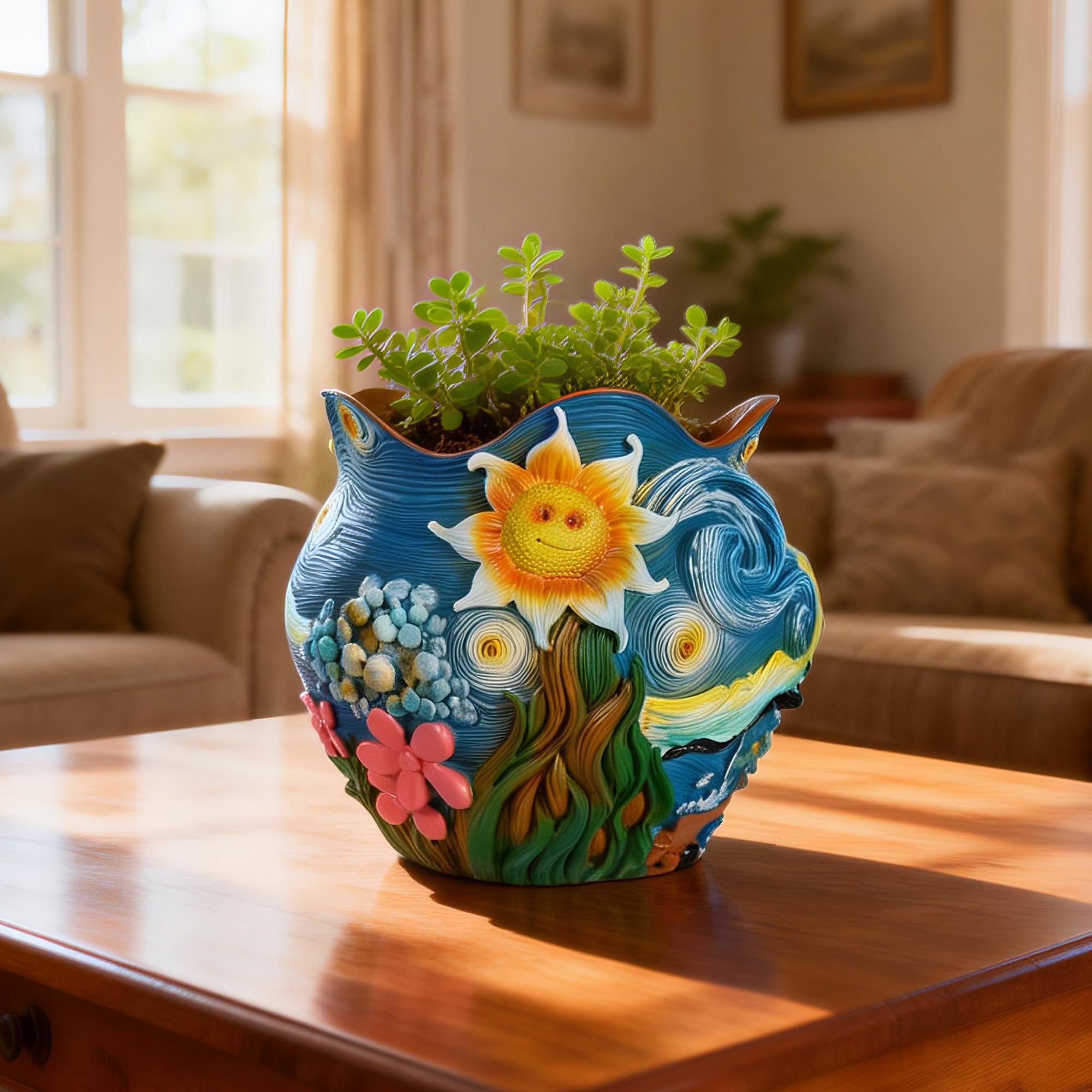 ArtCachet size comparison with common pot highlights 6 inch height