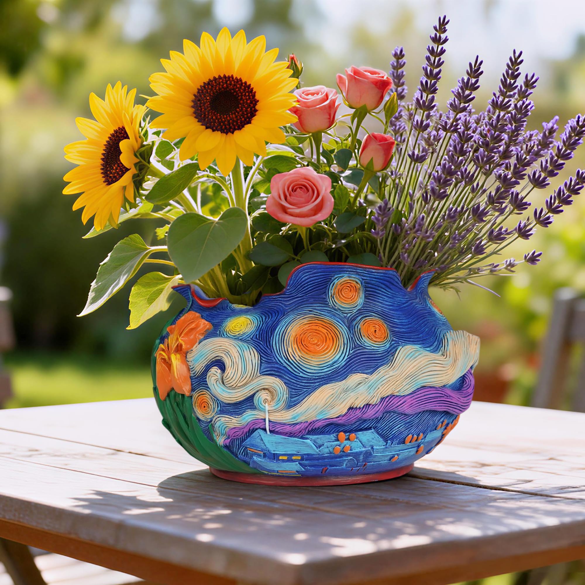 ArtCachet close texture shot highlighting three-dimensional swirl detail and durable handcrafted finish