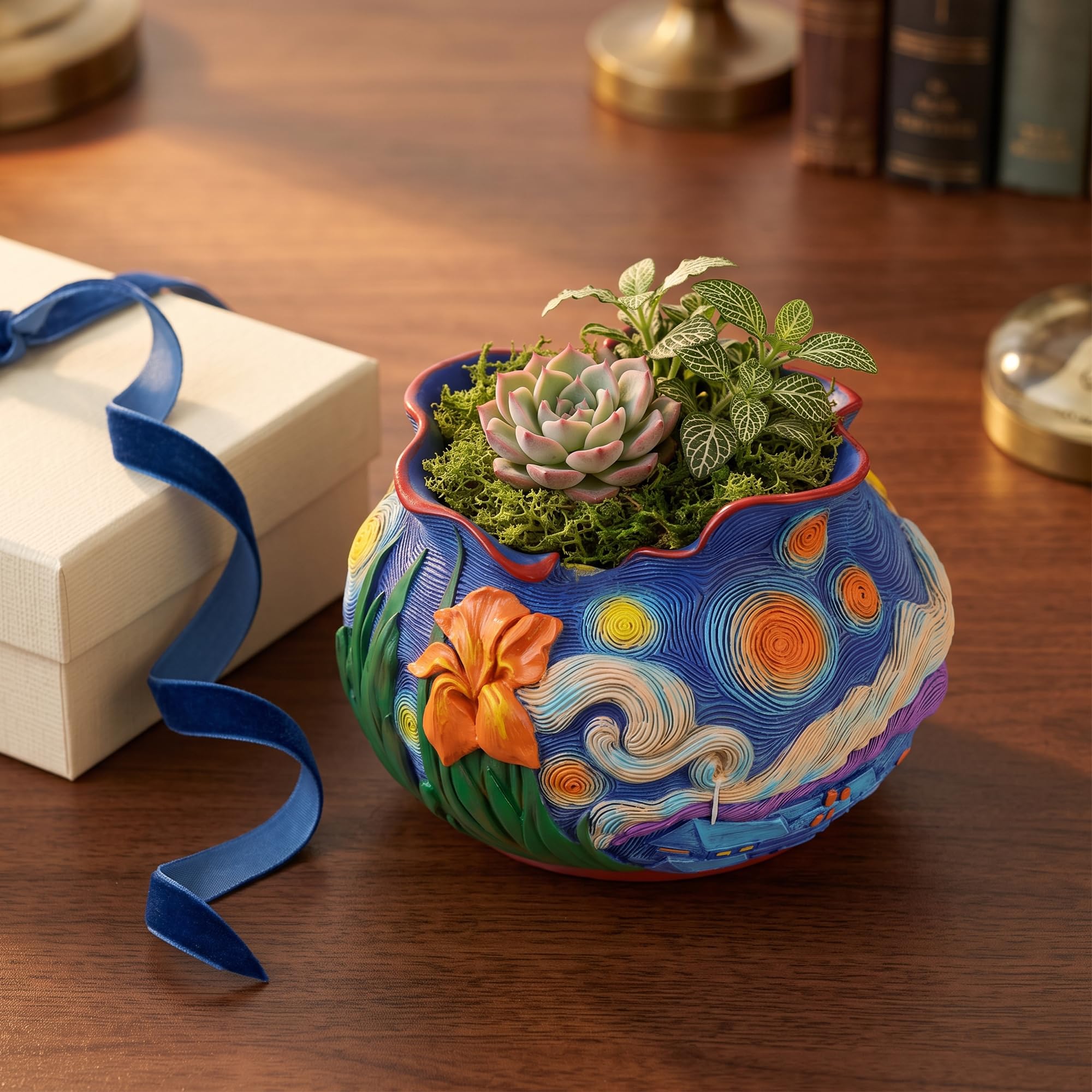 ArtCachet underside label and artisan signature emphasizing handmade authenticity and quality
