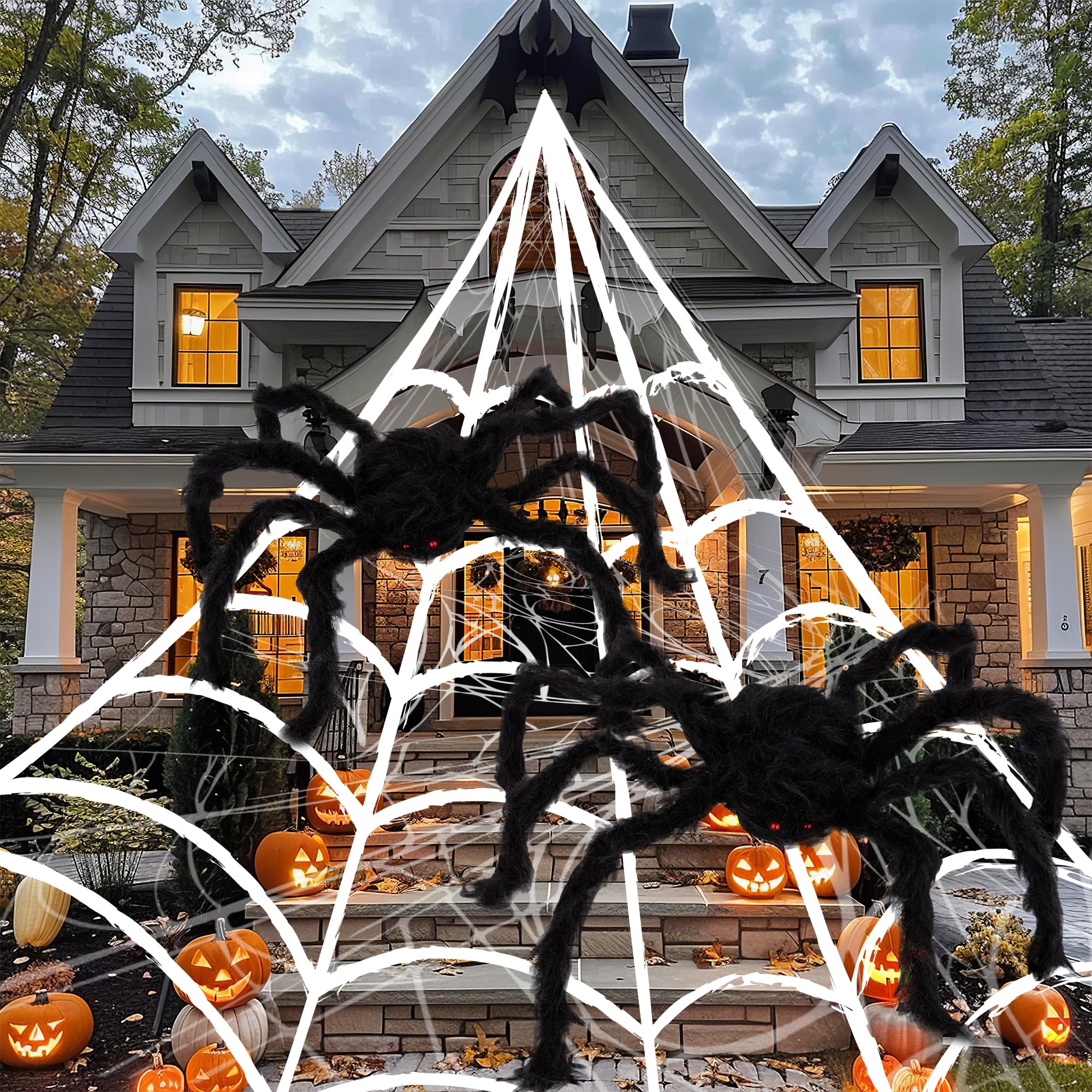 ArtCreativity front view of boxed spider web set showing components and benefit of complete kit