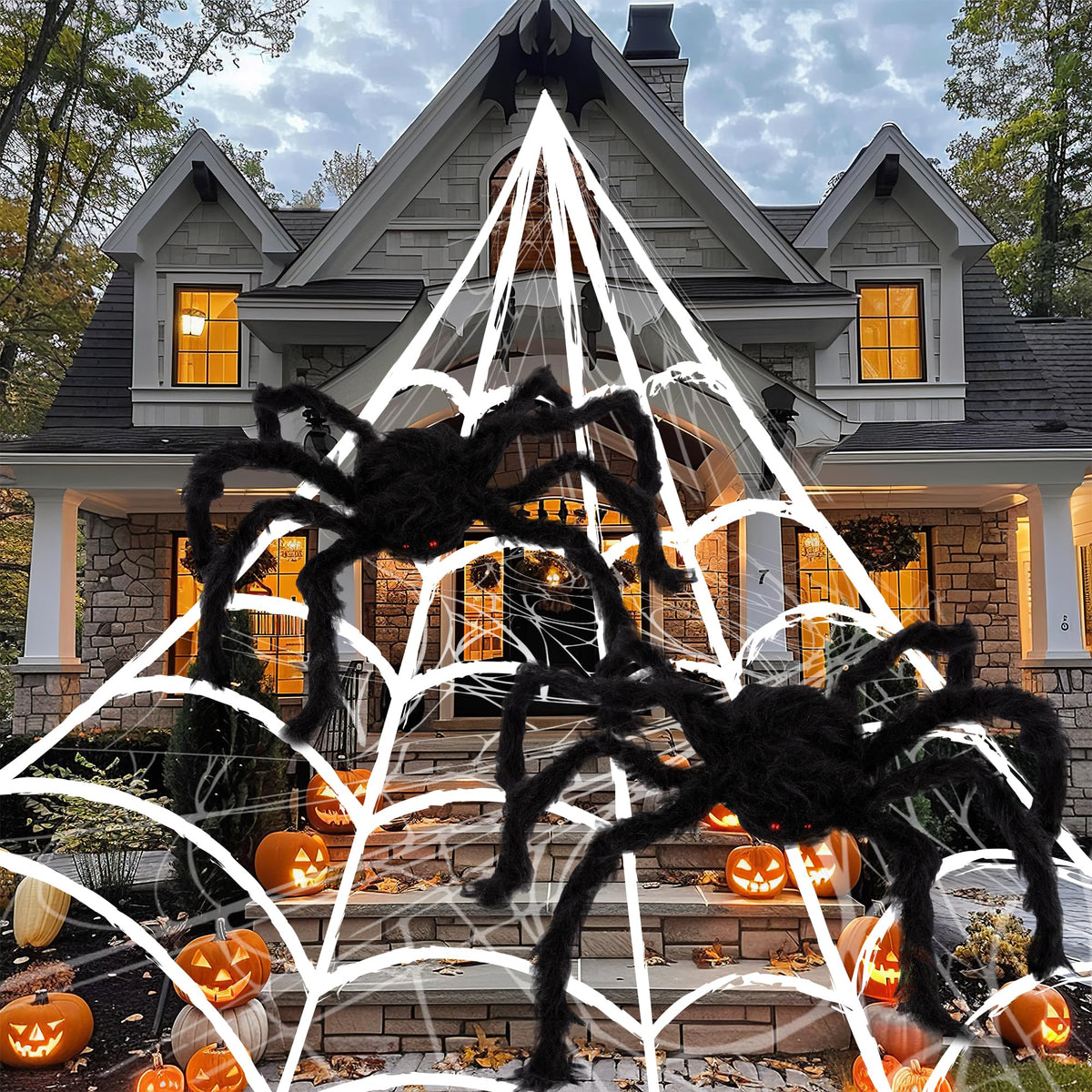 ArtCreativity front view of boxed spider web set showing components and benefit of complete kit