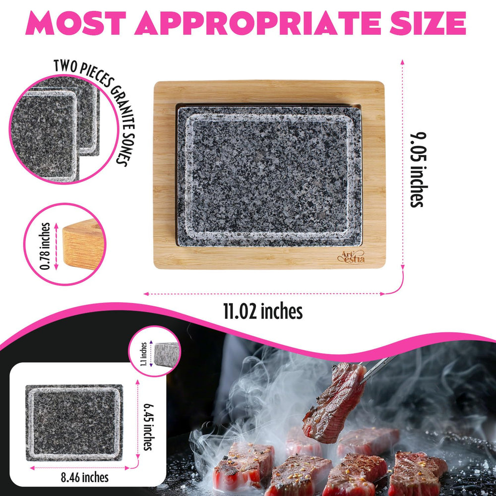 Artestia chilled stone with charcuterie showcasing cold serving versatility
