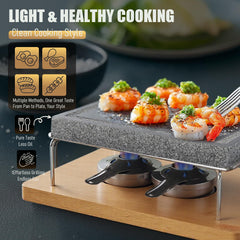 Artestia stone positioned on heatproof base, showing safe tabletop use benefit