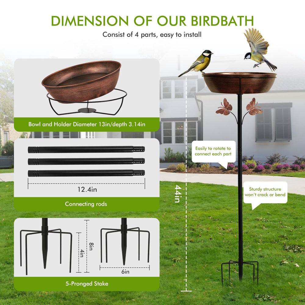 Artfulites bird bath in garden setting attracting birds and enhancing landscape