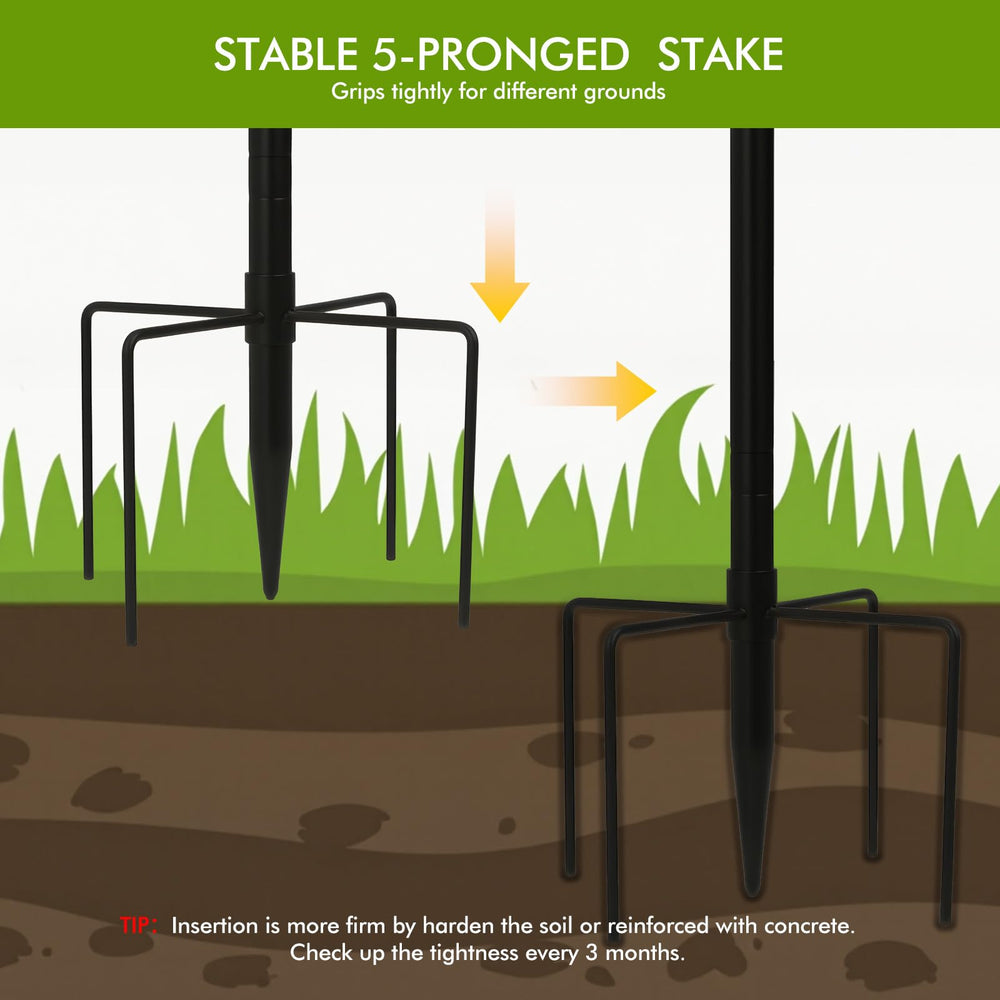 Artfulites five-pronged base detail demonstrating anti-tip stability advantage
