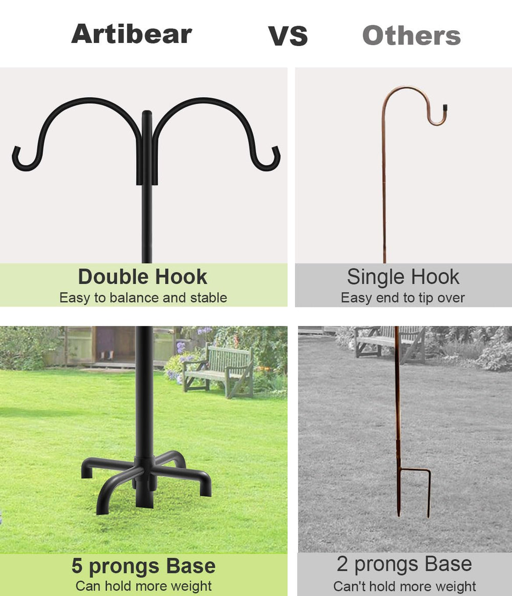 Artibear close-up hook detail showing sturdy curve and secure hang benefit