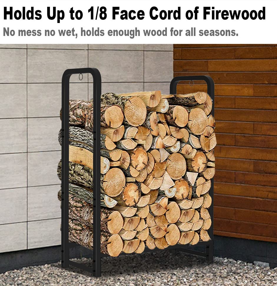 Artibear rack elevated logs four inches promoting airflow to help keep wood dry