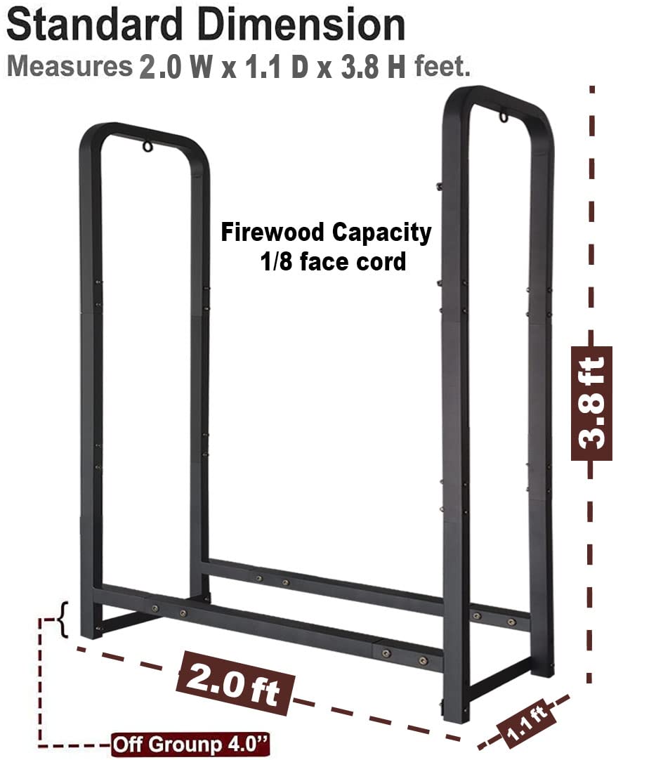 Artibear rack beside a chair showing size and suitability for small patios