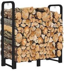 Artibear front view of rack showing organized log storage and neat presentation