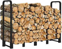Artibear front view of full 6ft rack showing organized log storage and neat stacking benefit