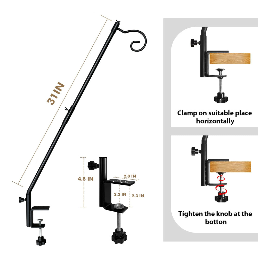 Artife close-up of clamp padding and screw showing protective pad benefit: prevents railing damage