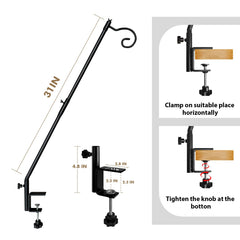 Artife close-up of clamp padding and screw showing protective pad benefit: prevents railing damage