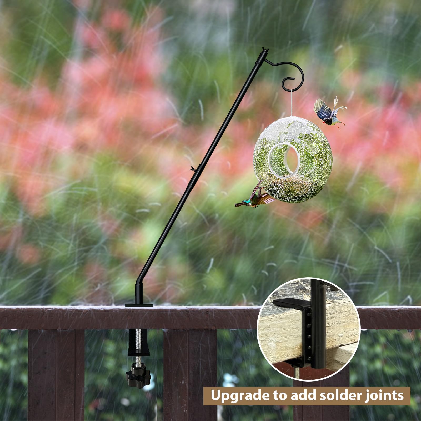 Artife hanger supporting hanging planter showing versatility benefit: holds pots and decor outdoors