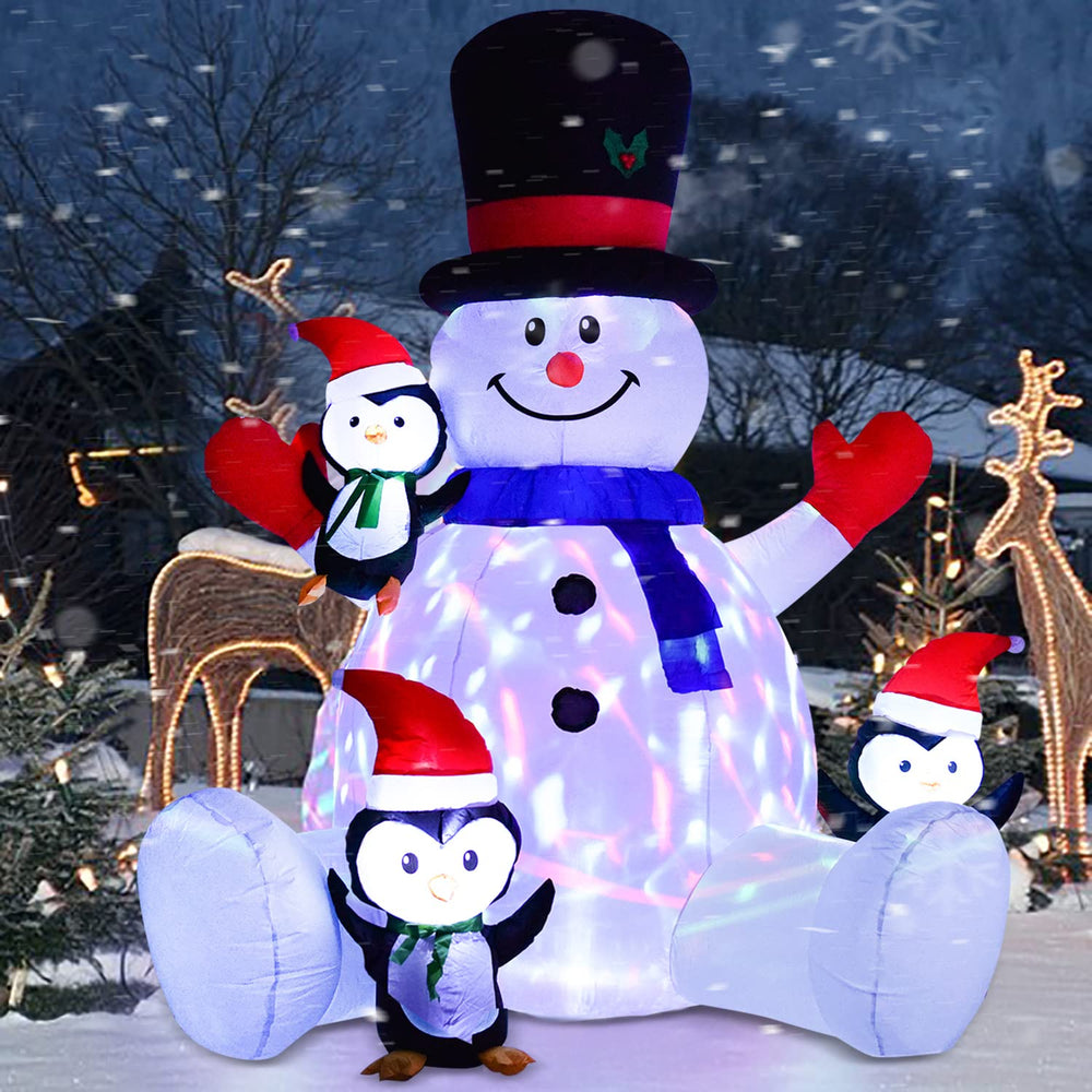 Artiflr side lawn display at night showing colorful illumination and cheer