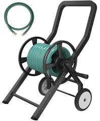 Artigarden front view of reel cart showing compact storage and easy portability