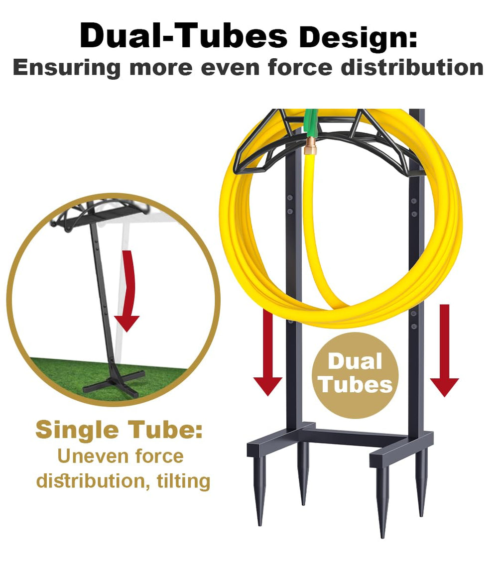Artigarden hose neatly wound on reel demonstrating tangle prevention