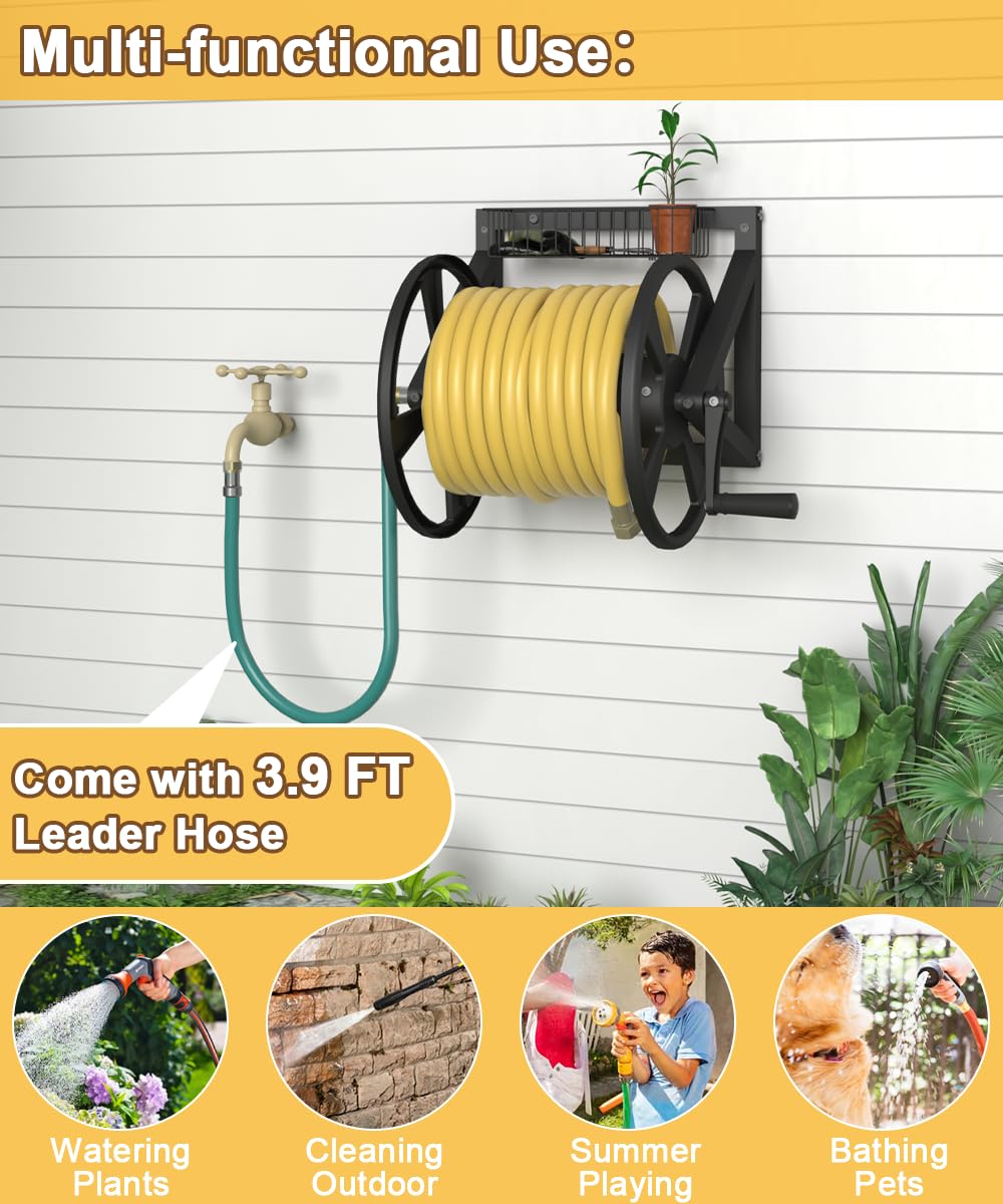 Artigarden side profile of neatly wound hose promoting tangle-free use
