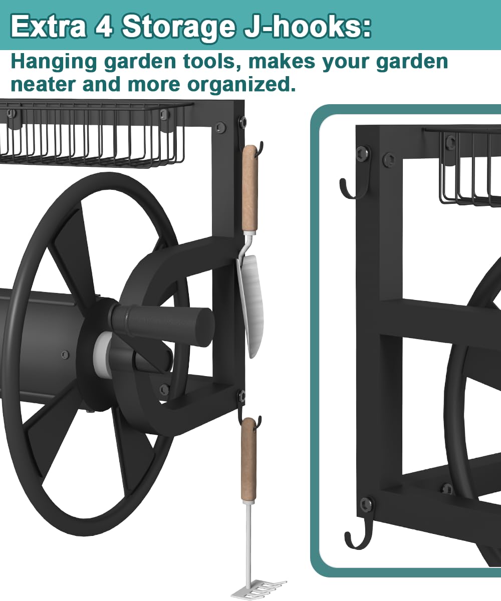 Artigarden leader hose attached to drum for easy faucet hookup
