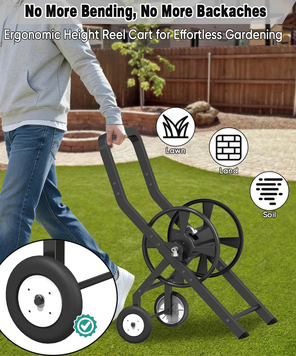 Artigarden leader hose connected to faucet for quick, ready‑to‑use setup