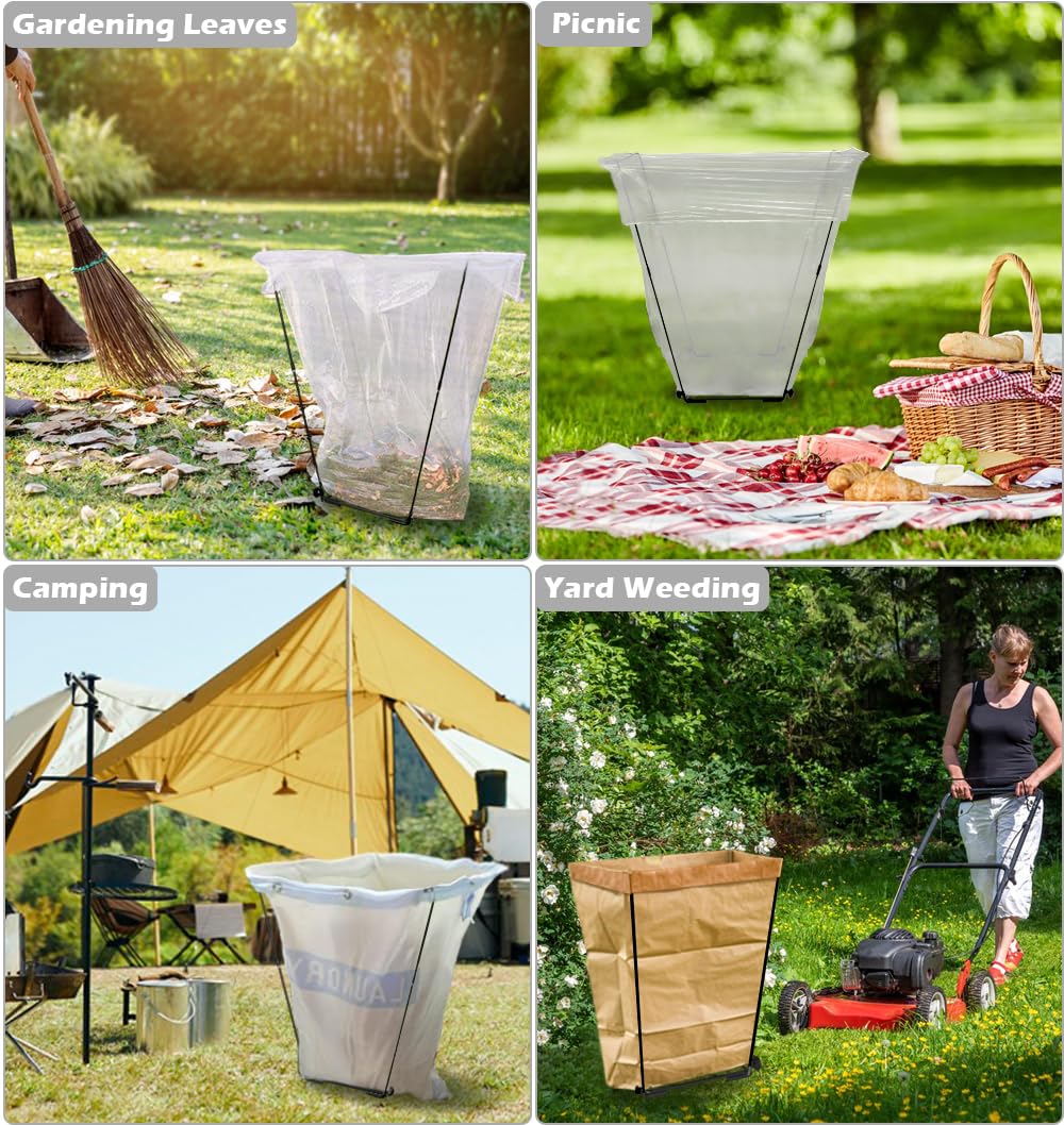 Artigarden set up at campsite demonstrating portable trash organization
