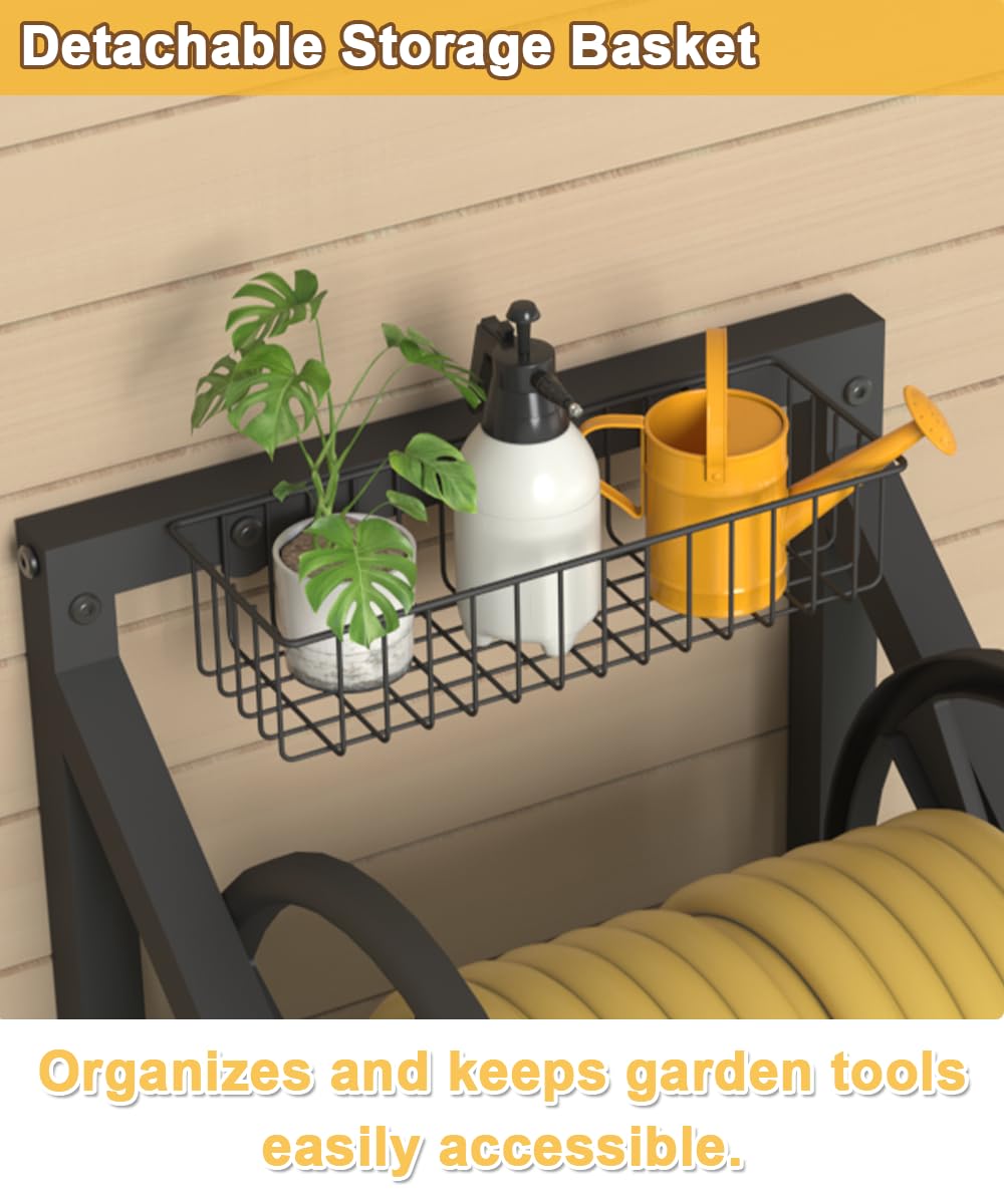 Artigarden reel installed in garden illustrating tidy outdoor storage