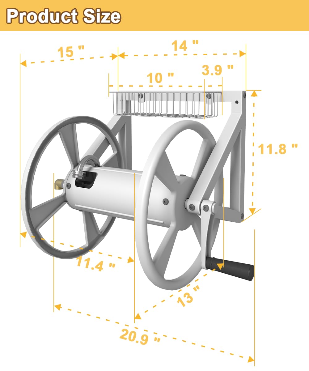 Artigarden scale comparison with 3.9ft leader hose, illustrates compact footprint