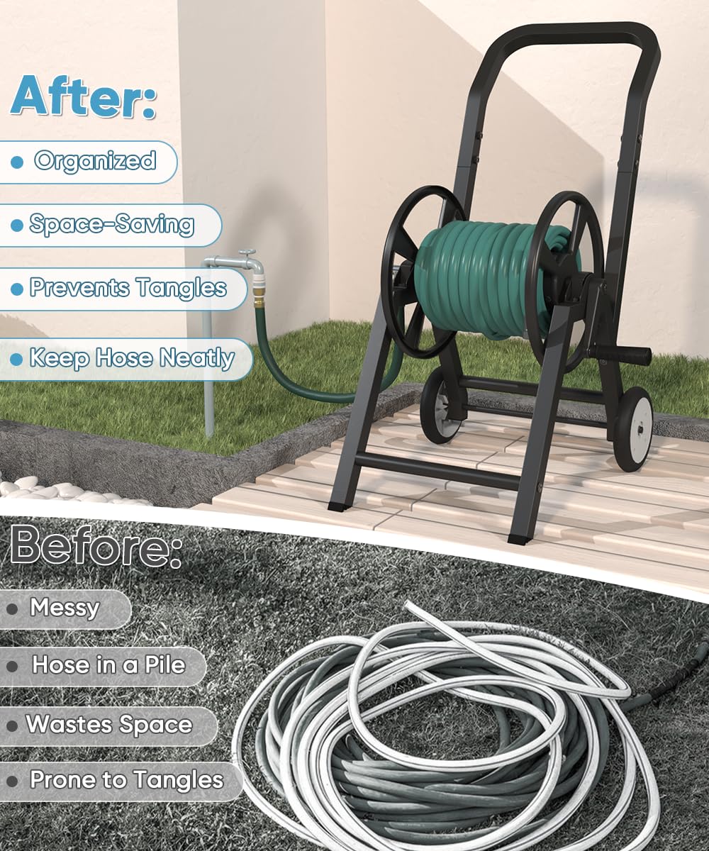 Artigarden size comparison beside outdoor faucet to show scale and fit