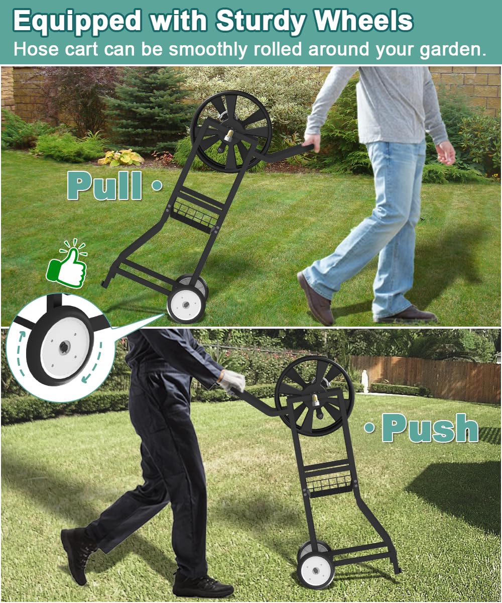 Artigarden wheels in action rolling across lawn for easy yard mobility and transport