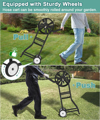 Artigarden wheels in action rolling across lawn for easy yard mobility and transport