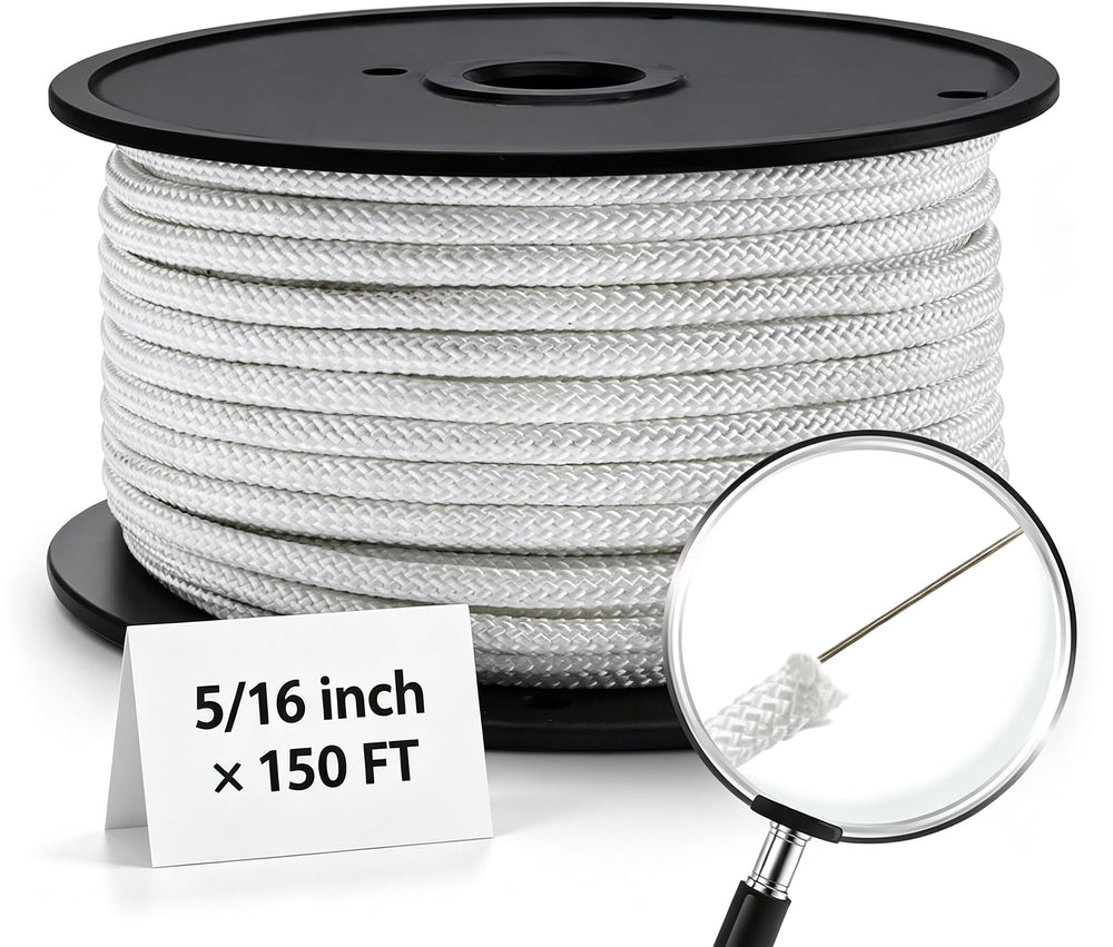 Artilife spool front view showing neat 150 ft halyard for easy installation