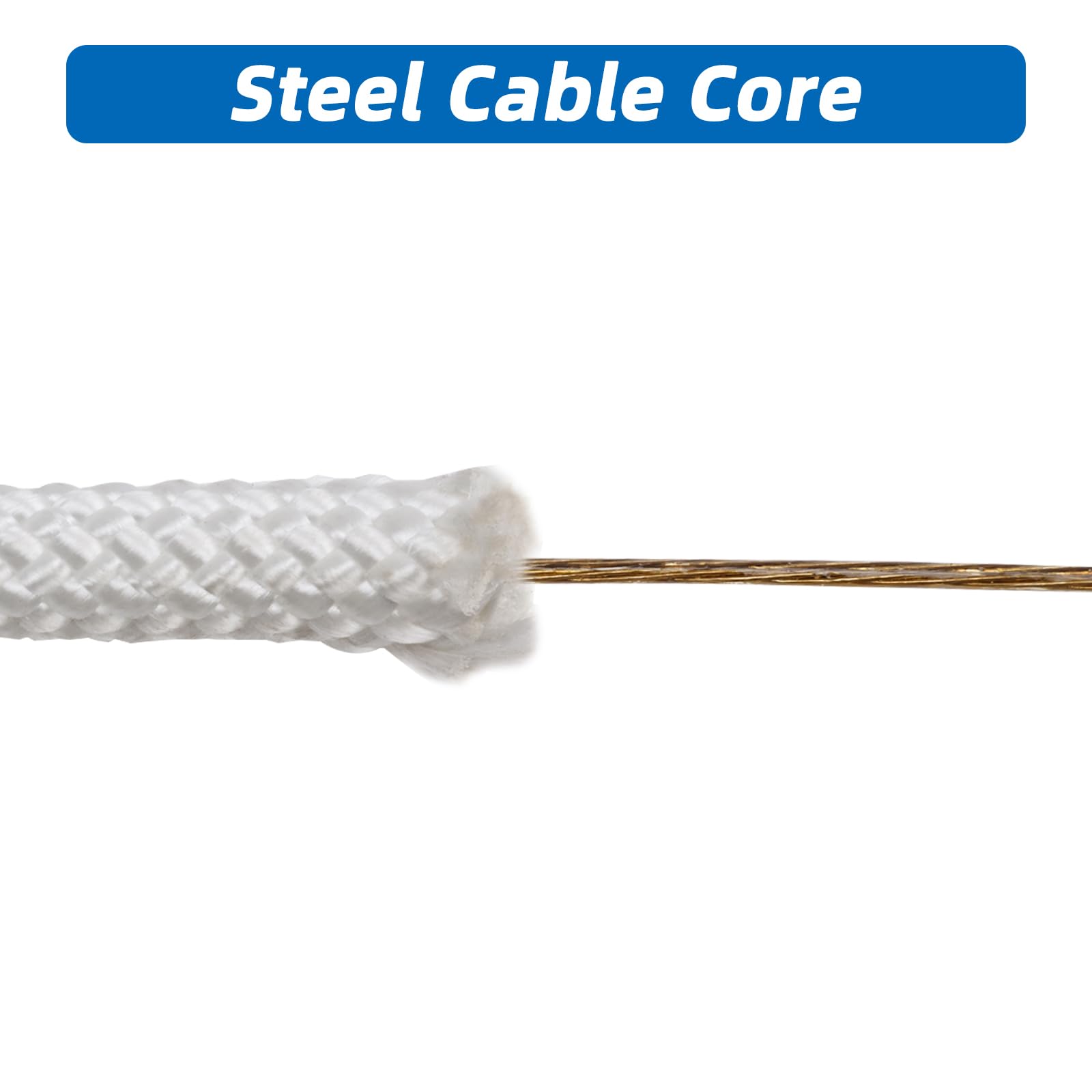 Artilife cutaway revealing steel cable core for superior tensile strength