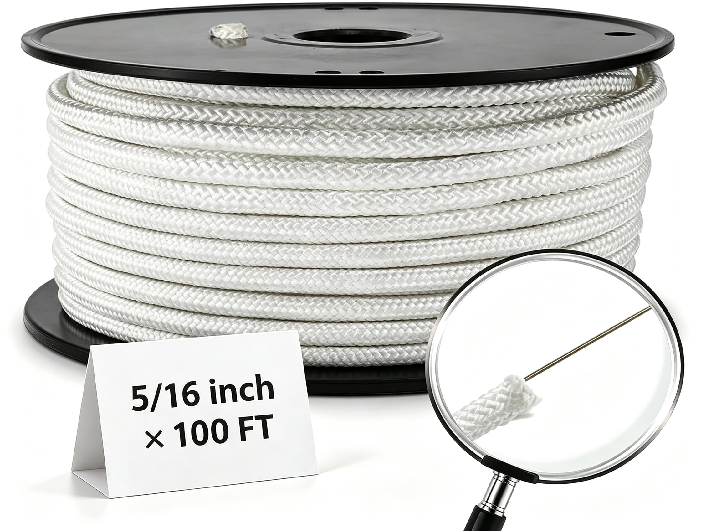 Artilife front view of reel showing clean packaged flag pole rope and easy handling benefit