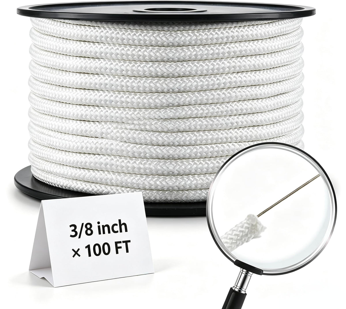 Artilife front packaging showing 3/8 inch 100ft rope, durable and ready