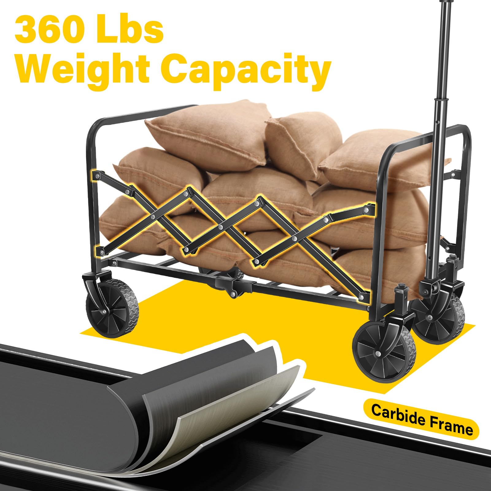 ARTIST'S DREAM size comparison beside car trunk showing travel-ready compactness benefit