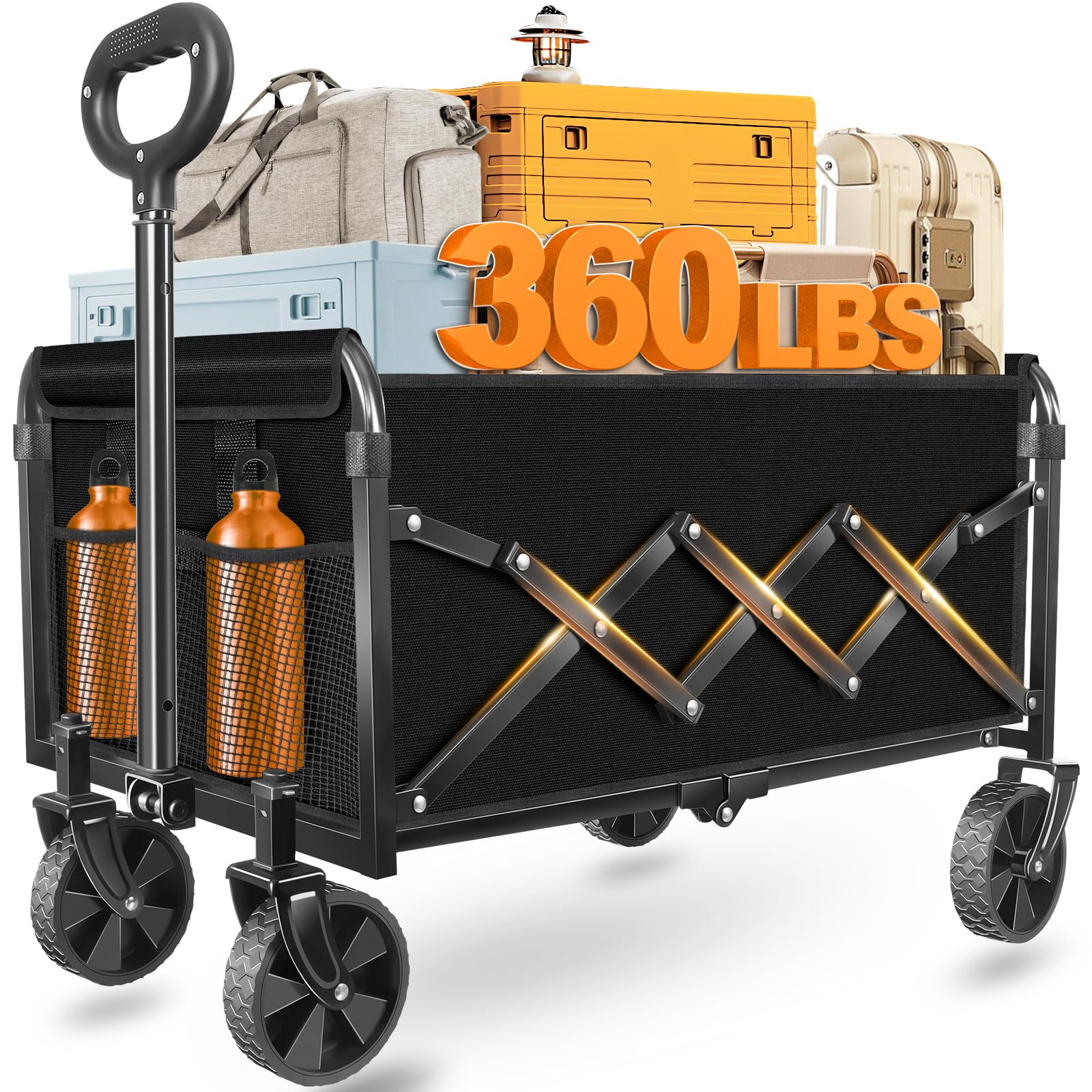 ARTIST'S DREAM folded wagon compact for trunk storage and easy transport